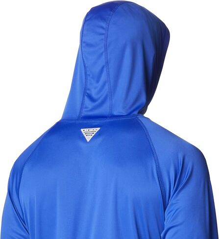 Columbia Men's Terminal Tackle Hoodie, Carbon/Opal Blue Logo, 5X Big in Saudi Arabia
