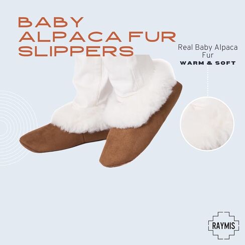 شبشب من جلد الغزال للأطفال من فرو الألبكة بنسبة 100% للجنسين - أحذية نوم ناعمة ودافئة ومريحة in Kuwait