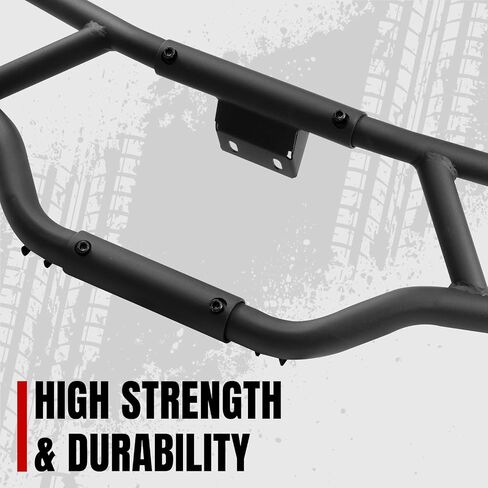 ATV Sportsman 570 Front & Rear Brush Guard Bumper Set, A & UTV PRO Heavy-Duty Steel Bumper Grille Guard Protector for 2014-2022 Polaris Sportsman Touring 570 450 H.O Accessories, 2PCS, Black in Saudi Arabia