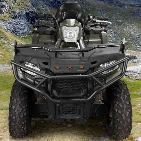 ATV Sportsman 570 Front & Rear Brush Guard Bumper Set, A & UTV PRO Heavy-Duty Steel Bumper Grille Guard Protector for 2014-2022 Polaris Sportsman Touring 570 450 H.O Accessories, 2PCS, Black in Saudi Arabia