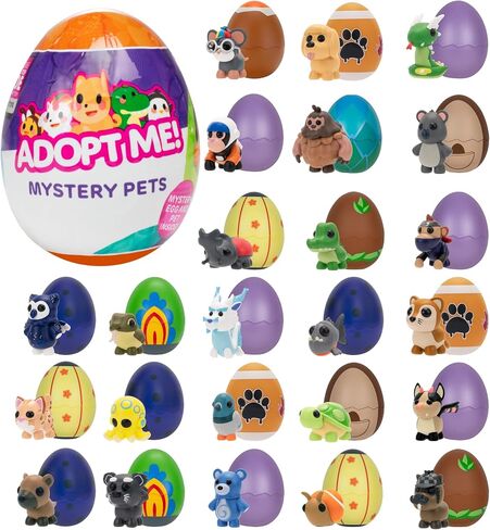 Adopt Me! Mystery Pets Blind Box Egg Assorted Single - Series 4 - Exclusive Virtual Item Game Code - Collectible Mini Animal Toy Figure, Styles May Vary - Gift for Kids, Girls & Boys - 6+ in Saudi Arabia