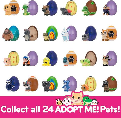 Adopt Me! Mystery Pets Blind Box Egg Assorted Single - Series 4 - Exclusive Virtual Item Game Code - Collectible Mini Animal Toy Figure, Styles May Vary - Gift for Kids, Girls & Boys - 6+ in Saudi Arabia