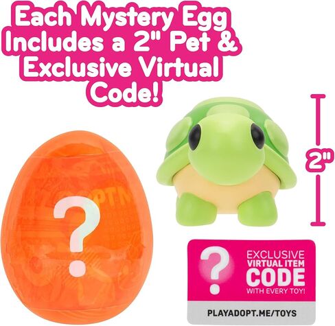 Adopt Me! Mystery Pets Blind Box Egg Assorted Single - Series 4 - Exclusive Virtual Item Game Code - Collectible Mini Animal Toy Figure, Styles May Vary - Gift for Kids, Girls & Boys - 6+ in Saudi Arabia