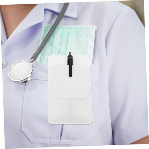 10pcs جيوب القلم PVC للأطباء وحماة الجيب للقمصان المنظمة الفعالة لشارات الأقلام والبطاقات الطبية والمكاتب in Kuwait