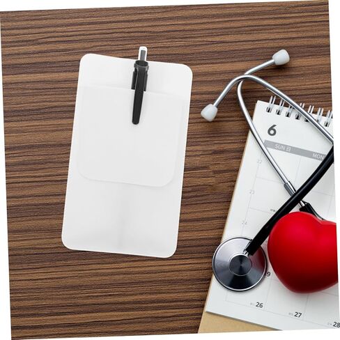 10pcs جيوب القلم PVC للأطباء وحماة الجيب للقمصان المنظمة الفعالة لشارات الأقلام والبطاقات الطبية والمكاتب in Kuwait