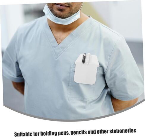 5pcs Pvc Pocket Protector for Doctors and Flexible Pen Holder for Shirt Pocket Professional Organizer for Lab Coats Easy to Install and in Saudi Arabia