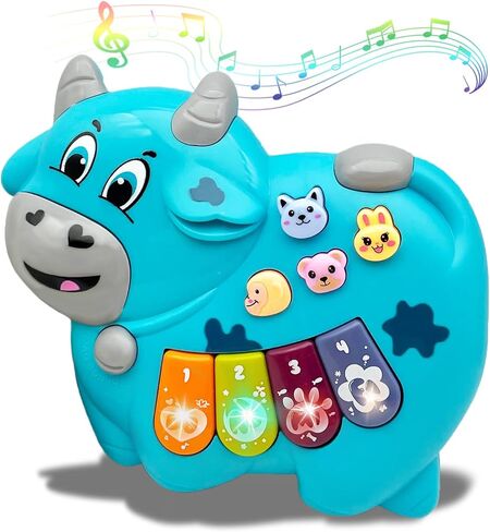 Baby Musical Toys Piano for 2 Year Old Girls Boys Light Up Music Learning Toys for Toddlers 3 Easter Gifts Infant 18 Month (Monkey) in Saudi Arabia