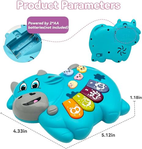 Baby Musical Toys Piano for 2 Year Old Girls Boys Light Up Music Learning Toys for Toddlers 3 Easter Gifts Infant 18 Month (Monkey) in Saudi Arabia