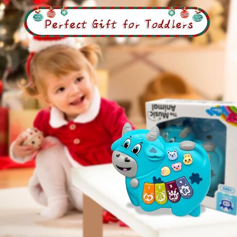 Baby Musical Toys Piano for 2 Year Old Girls Boys Light Up Music Learning Toys for Toddlers 3 Easter Gifts Infant 18 Month (Monkey) in Saudi Arabia