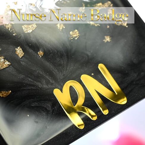 بطاقة Buddy Buddy Parge Gold Foil Pearlescent أفقي الشارة العلامات (الممرضة السوداء) in Kuwait