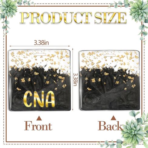 بطاقة Buddy Buddy Parge Gold Foil Pearlescent أفقي الشارة العلامات (الممرضة السوداء) in Kuwait