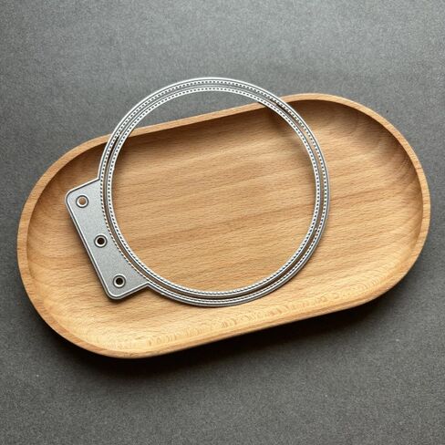 Ammsochy Cutting Dies Metal Stencils Scrapbooking Tools DIY Craft Carbon Steel Embossing Template for Paper Card Making Album Arts Crafts Supplies (Round Tag-7.5x7.8cm) in Kuwait