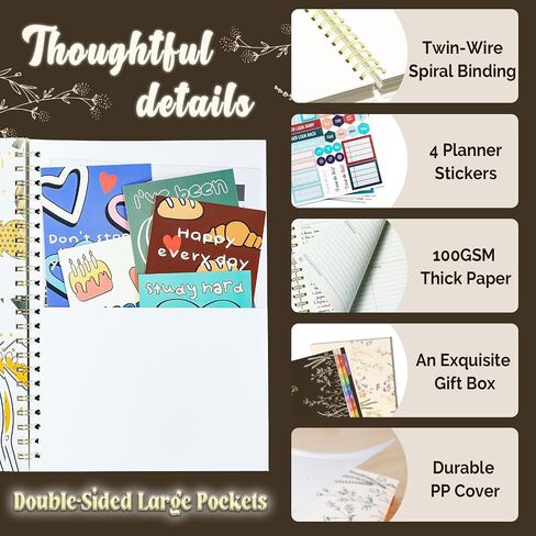 Jun 2025-Dec 2026 Academic Monthly Weekly Daily Planner for School, 19 Months Calendar 25-26 Planning Book with Colorful Tabs, 8.5" x 11" Mid Year College Organizer for Student Teacher (Black) in Kuwait