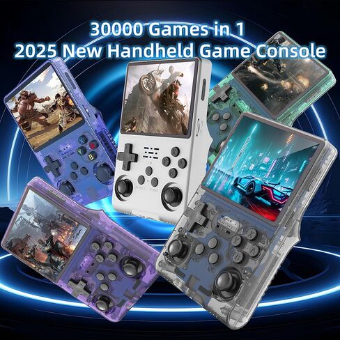R40S Pro Retro Gaming Console ، 30000+ HD Games Game Game Console ، 3800MAH Console Mini Retro Console مع بطاقة TF 256GB ، Arcade Protable Arcade (White) in Kuwait