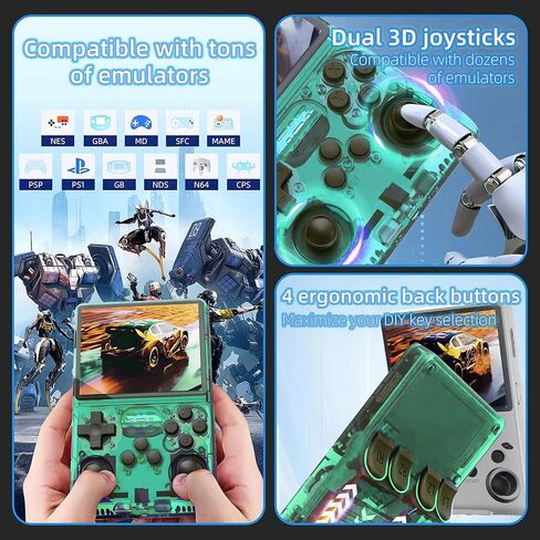 R40S Pro Retro Gaming Console ، 30000+ HD Games Game Game Console ، 3800MAH Console Mini Retro Console مع بطاقة TF 256GB ، Arcade Protable Arcade (White) in Kuwait