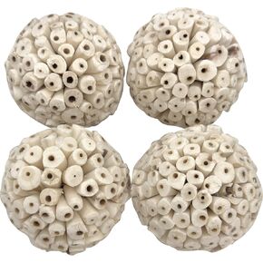9001 Pk4 Large Sola Balls Foot Toy Chews – Handcrafted from Natural Sola Wood – Great for African Greys, Conures, Amazons and Other Medium Size Birds
