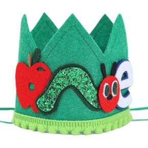 Caterpillar 1st Birthday Crown - Fruit Themed 1st Birthday Party Decorations, Caterpillar Smash Cake Party Crown, Boys Photo Props, Fruit Party Hat