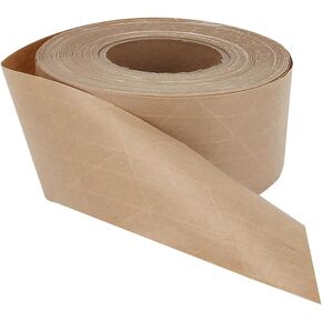 2 Inch x 50 Yards Kraft Paper Packaging Tape Heavy Duty Brown Packing Tape Refills Writable Box Sealing Tape Fiber Reinforced Tape