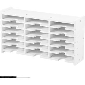 18 Slots Ink Pad Rack, Ink Pad Holder and Stamp Pad Storage, Versatile Large Capacity Up Ink Pad Organizer, Diamond Art Tray Rack for Crafts Supply, Space-Saving