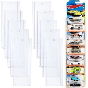 10 Pcs Model Car Display Case Wall Mount, Compatible with Hot Wheels Packaged Packaged Cars, Model Cars Storage Case Cars Display Wall Mount Display Shelf Rack