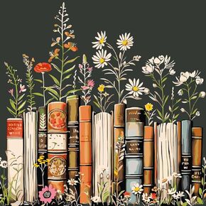 SHICERNHJ Books Paint by Numbers Kits for Adults Beginners,Flower Plant Adult Paint by Number Kits,DIY Acrylic Easy Canvas Paint by Number On Canvas for Home Wall Decor 16 X 16Inch