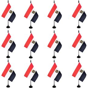 Denmark Desk Flag, 12 Pack Danish Table Office Flag with Black Solid Pole and Stand Base, International Country Flag, Festival Celebration, Classroom Meeting Desktop Decor (Denmark)