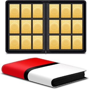 Hoiock Trading Card Binder 540 Pocket Side Loading Card Binder 9 Pocket Fixed Inner Pages Zipper Card Binder Card Collection Binder for Game & Sports TCG and MTG Card