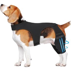 Dog Knee Brace for Torn Acl Hind Leg, 4 Stabilizers Dog Leg Braces for Back Leg, Adjustable Hip Support to Reduces Pain, Ligament Injuries & Luxating Patella for Small Medium Large Dogs