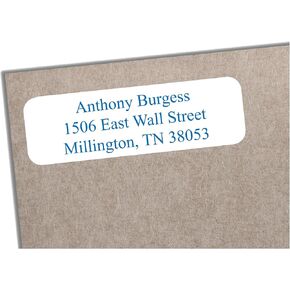 ALLIANCE BUSINESS PRODUCTS Return Address Labels Personalized, Address Labels for Envelopes, 300 Labels On Sheets (White) - 21 Colors, 2 5/8" x 1" - 300 Count