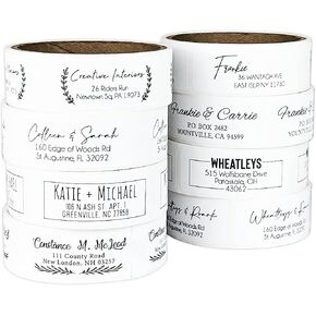 Return Address Labels Personalized, 250 Rolls, 2.6"L x 0.75"H - White Matte Finish Personalized Address Labels - Made in USA Return Labels Personalize Self Adhesive - Perfect Custom Address Labels