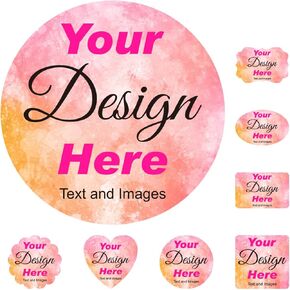 50-1000 Custom Stickers for Business Logo Customized Personalized Stickers with Any Design Image Logo Text for Small Business and Birthday Party Wedding(1.5x1.5 Inch Round)