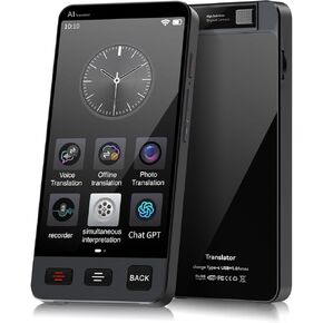 Offline Language Translator Device, Instant Translator No WiFi Needed, 142 Languages Two Way Real-Time Voice Translation, Recording&Photo AI Translator for Business Learning Travel