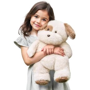 iPlay, iLearn Dog Stuffed Animal, Soft Plush Baby Toy, Infant 18" Big Cute Fluffy Puppy Toy, Ultra Soft Nursery Bedtime Huggable Birthday Gifts for Toddlers Girls Boys Kids Age 0 and up