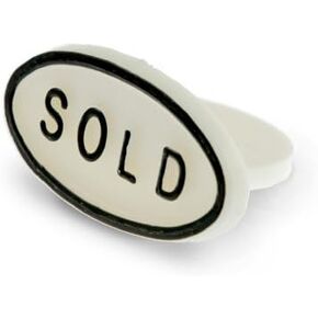 Sold Sign White Jewelry Display (Pack 10)