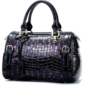 حقيبة يد من الجلد الطبيعي، حقيبة كروس، حقيبة كتف من الجلد اللامع، طباعة جلد الفهد للنساء in Kuwait