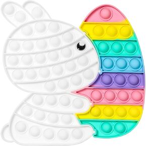 Easter Bunny Pop It Fidget Toy Bubble Sensory for Anxiety & Stress Relief Special Needs Autism Learning Office School Game Craft Kids Adults (Easter)