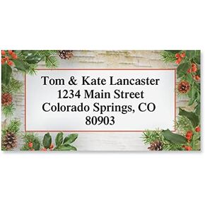 Bordered Christmas Religious Personalized Return Address Labels – Set of 144, Large, Self-Adhesive, Flat-Sheet Labels, by Colorful Images