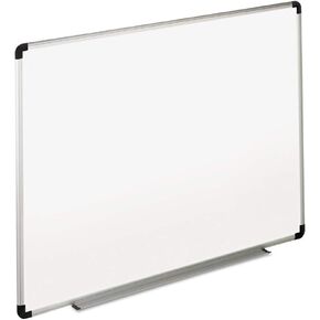 Universal 43723 Dry Erase Board, Melamine, 36 x 24, White, Black/Gray Aluminum/Plastic Frame