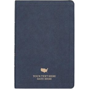 Personalized NKJV Bible New King James Version Faux Leather Holy Bible with Custom Name & God Bless America Design Small Print & Red-Highlighted Verses, Custom Gift for Patriotic Celebrations | Pink