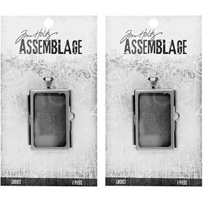 Tim Holtz - Advantus TIM HOLTZ Locket RECT Frame, us:one Size, Metal (Pack of 2)