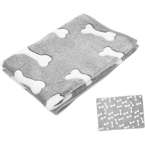 TOYANDONA Coral Fleece Pet Blanket for Dogs and Cats Lightweight Throw for Cozy Warmth Sofa Bed for Napping and Travel Bone