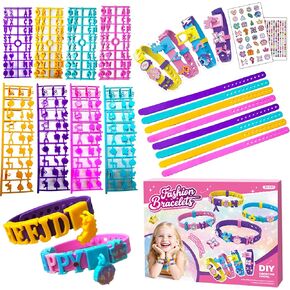 Friendship Bracelet Making Kit for Girls Ages 5-12, DIY Jewelry Craft Kit with Alphabet & Charms, Kids Art & Craft Toys, Birthday Gifts for 6-10 Year Old Girls