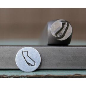 8mm California US State Metal Punch Design Jewelry Stamp