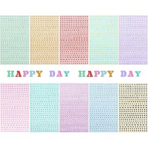 EORTA 4120 Pcs Mini Vinyl Letter Stickers 10 Colors 0.24Inch Small Alphabet Sticker Self-Adhesive A-Z Waterproof Decals for Scrapbooking DIY Cards Planner Craft Keyboard Decor