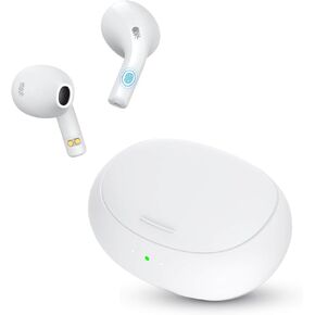 AI Translation Earbuds Real Time, Translatior Earbuds Supporting 144 Languages ​​and Accents, Perfect for Travel, Business, Language Learning (White)