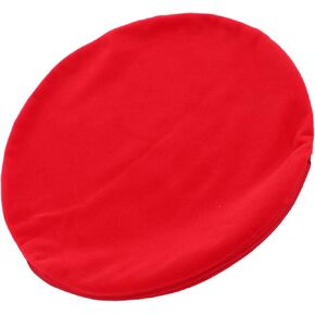 Pet Cat Electric Heating Mat Replacement Cotton Cover Round Stylish Red Design for Pets Warm and Comfortable for Winter Use