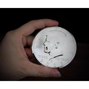 Jumbo Coin 3 inches Half Dollar Magic Tricks Coin Appear Disappear Magic Close Up Accessories Illusion Props Gimmick Comedy Magician Funny Games