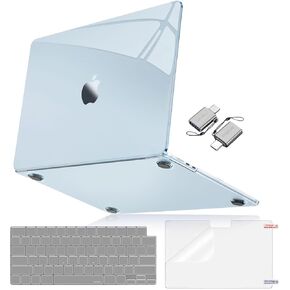 MOSISO Compatible with MacBook Air 15 inch Case 2025 2024 2023 Release M4 A3241 M3 A3114 M2 A2941, Surpass Natural Beauty Plastic Hard Shell Case&Keyboard Cover&Screen Film&Type C, Crystal Midnight