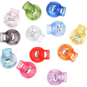 ARTIBETTER 100Pcs Mixed Color Spring Cord Stopper Tightening Buckle for Drawstrings for Shoelaces Clothing Bags Pouches Laundry and More
