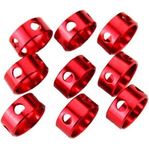20Pcs Aluminum Alloy Hiking Durable Camping Cord Fasteners for Tent and Canopy Outdoor Activities Lightweight Slip Adjusters Red